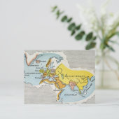 WERELDKAART, c1300. Briefkaart (Staand voorkant)