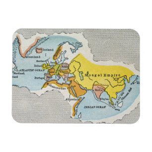 WERELDKAART, c1300. Magneet
