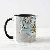 WERELDKAART, c1300. Mok (Links)
