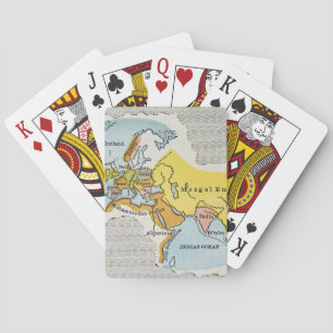 WERELDKAART, c1300. Pokerkaarten