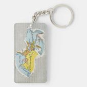 WERELDKAART, c1300. Sleutelhanger (achterkant)