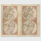  Wereldkaart Cadeaupapier (Vlak)