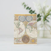 Wereldkaart cadeaus briefkaart (Staand voorkant)