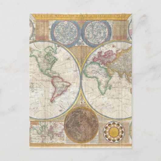 Wereldkaart cadeaus briefkaart (Voorkant)