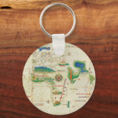 Wereldkaart Cantino Planisphere (1502) Sleutelhanger (Voorkant)