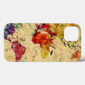  wereldkaart Case-Mate iPhone case (Achterkant (horizontaal))