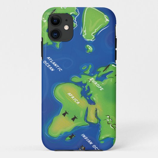Wereldkaart Case-Mate iPhone Case (Achterkant)