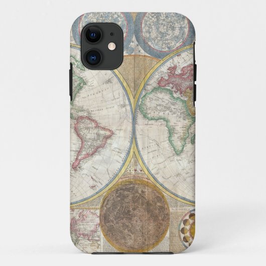  Wereldkaart Case-Mate iPhone Case (Achterkant)