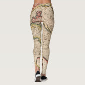  Wereldkaart Chic Leggings (Achterkant)