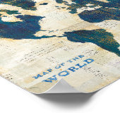 Wereldkaart collage poster (Hoek)