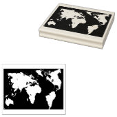 Wereldkaart Continent Design Stamp Rubberstempel (Gestempeld)
