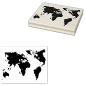 Wereldkaart Continent Design Stamp Rubberstempel (Gestempeld)