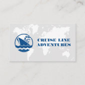 Wereldkaart | Cruise lijn schip Visitekaartje (Voorkant)