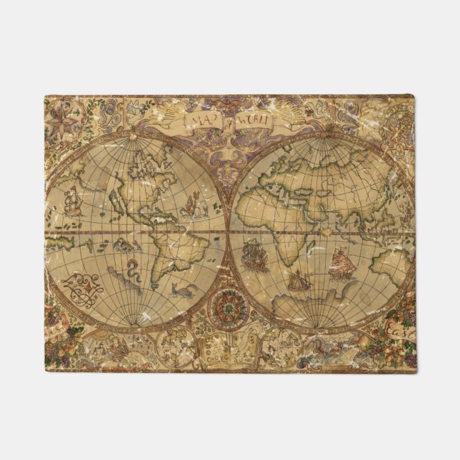  Wereldkaart Deurmat (Voorkant)