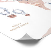 Wereldkaart Dieren, Kinderkamer Muurdecoratie Poster (Hoek)