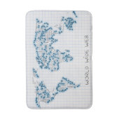 wereldkaart | Elektronische microchipschakelingen Badmat (Voorkant Verticaal)