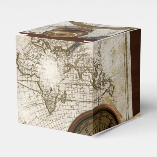  Wereldkaart en gereedschap Bedankdoosjes (Voorkant Zijde)