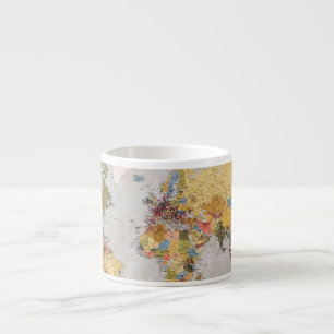 wereldkaart espresso kop