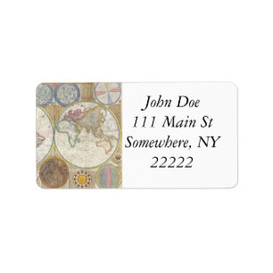  Wereldkaart Etiket