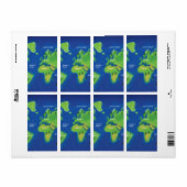 Wereldkaart Etiket (Full Sheet)