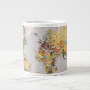 wereldkaart extra grote beker