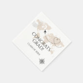 Wereldkaart feliciteert afstudeerder wanderlust kl servet (Hoek)