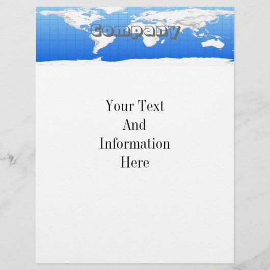 Wereldkaart Flyer (Voorkant)