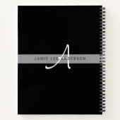 Wereldkaart GEOGRAFIE DOCENT Monogram Dagboek Notitieboek (Achterkant)