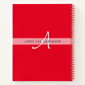 Wereldkaart GEOGRAFIE DOCENT Monogram Journal Notitieboek (Achterkant)