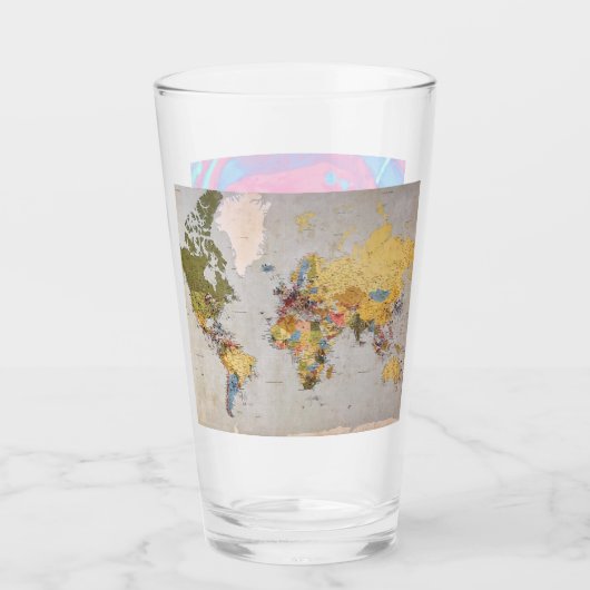 wereldkaart glas (Voorkant)
