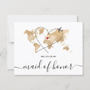 Wereldkaart Gold zal je mijn zegsman van eer zijn Kaart