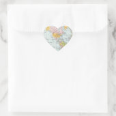  Wereldkaart Hart Sticker (Tas)