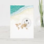 Wereldkaart Hawaii Wedding Destination Passport In (Achterkant)