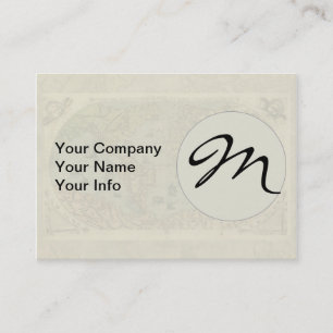 Wereldkaart  Historische Antiek Atlas Visitekaartje