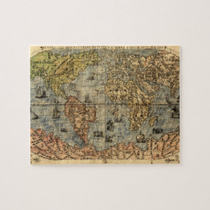 Wereldkaart  historische atlas legpuzzel