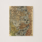 Wereldkaart  historische atlas legpuzzel (Verticaal)
