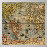Wereldkaart historische atlas