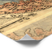 Wereldkaart  historische atlas poster (Hoek)