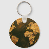 Wereldkaart illustratie sleutelhanger (Voorkant)