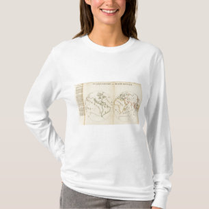 wereldkaart in 4 delen t-shirt