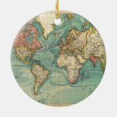 Wereldkaart Keramisch Ornament (Achterkant)