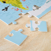 Wereldkaart Kinder Cartoon Legpuzzel (Zijkant)