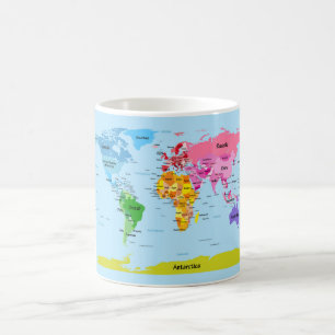 wereldkaart koffiemok