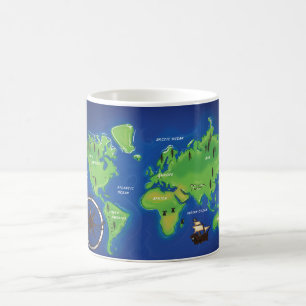 Wereldkaart Koffiemok