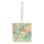 Wereldkaart Kubus Ornament (Rechts)