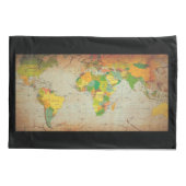  Wereldkaart Kussensloop (Achterkant)