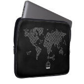 Wereldkaart Laptop Sleeve (Voorkant Rechts)