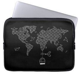 Wereldkaart Laptop Sleeve