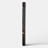 Wereldkaart leder, geografisch bruin Case-Mate iPhone case (Achterkant / Links)