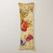 wereldkaart lichaamskussen (Voorkant Verticaal)